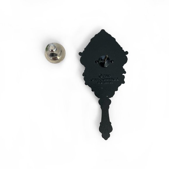 Ball and Chain black handmirror enamel pin - Picture 3 of 4